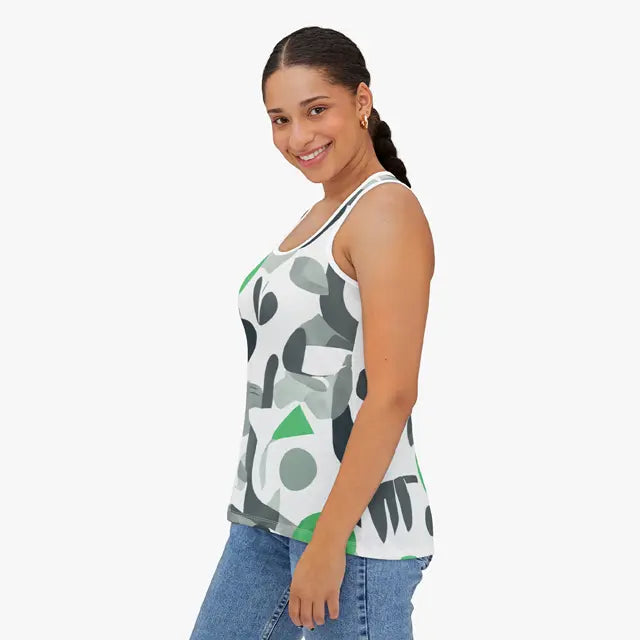 Custom All-Over-Print Womens Flowy Racerback Tank MDN